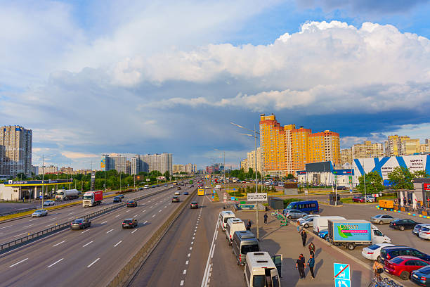 Highway inter-city route scenery